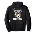 Soccer Memaw Leopard Heart Matching Family Hoodie - Unique Graphic Unisex - T-Shirt, Sweatshirt, Hoodie