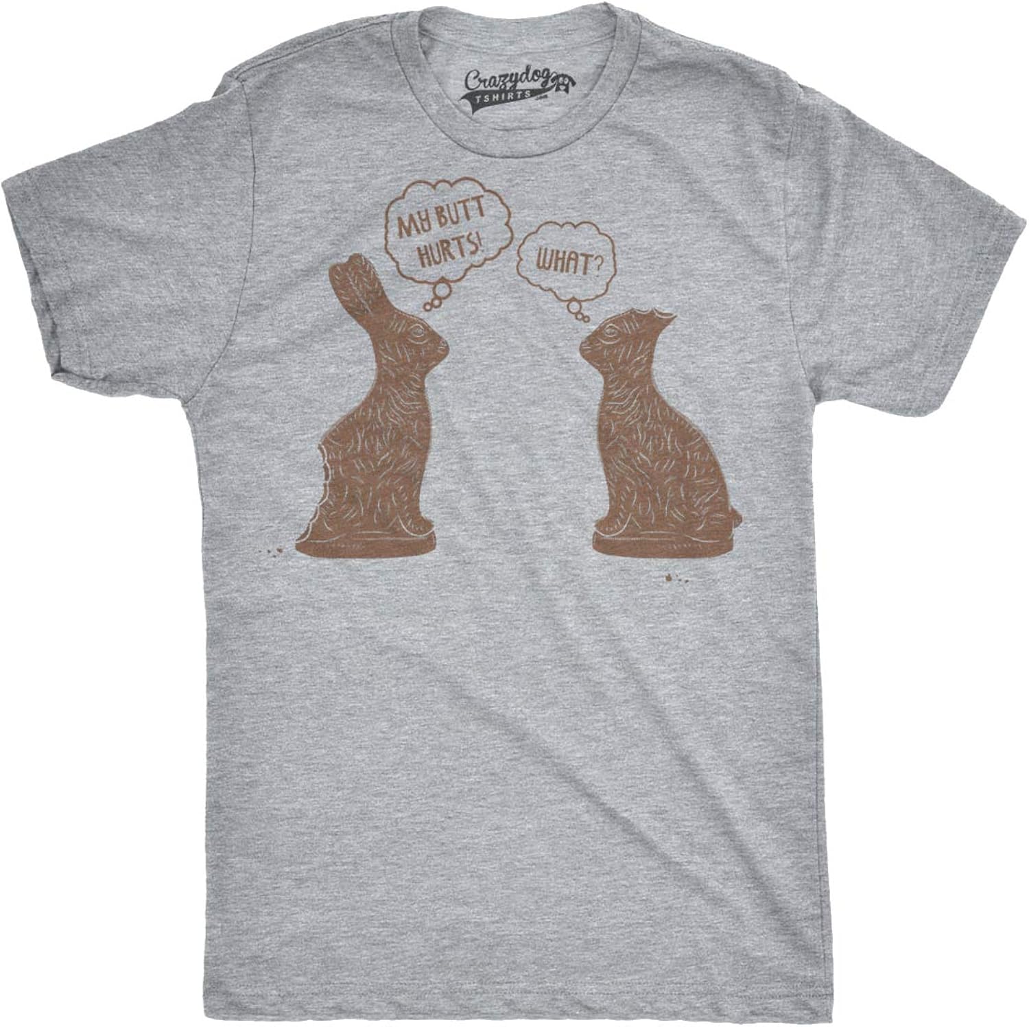 Mens My Butt Hurts Funny Easter Egg Chocolate Bunny - Adult & Kids T-Shirts, Sweatshirts & Hoodies apparel design preview 1