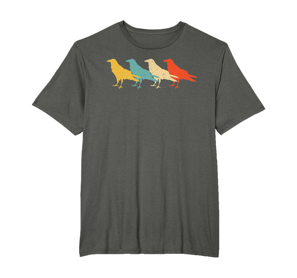 Crow Raven Bird Lover 60S 70S Gift T-Shirt - Novelty Apparel Unisex - T-Shirt, Sweatshirt, Hoodie