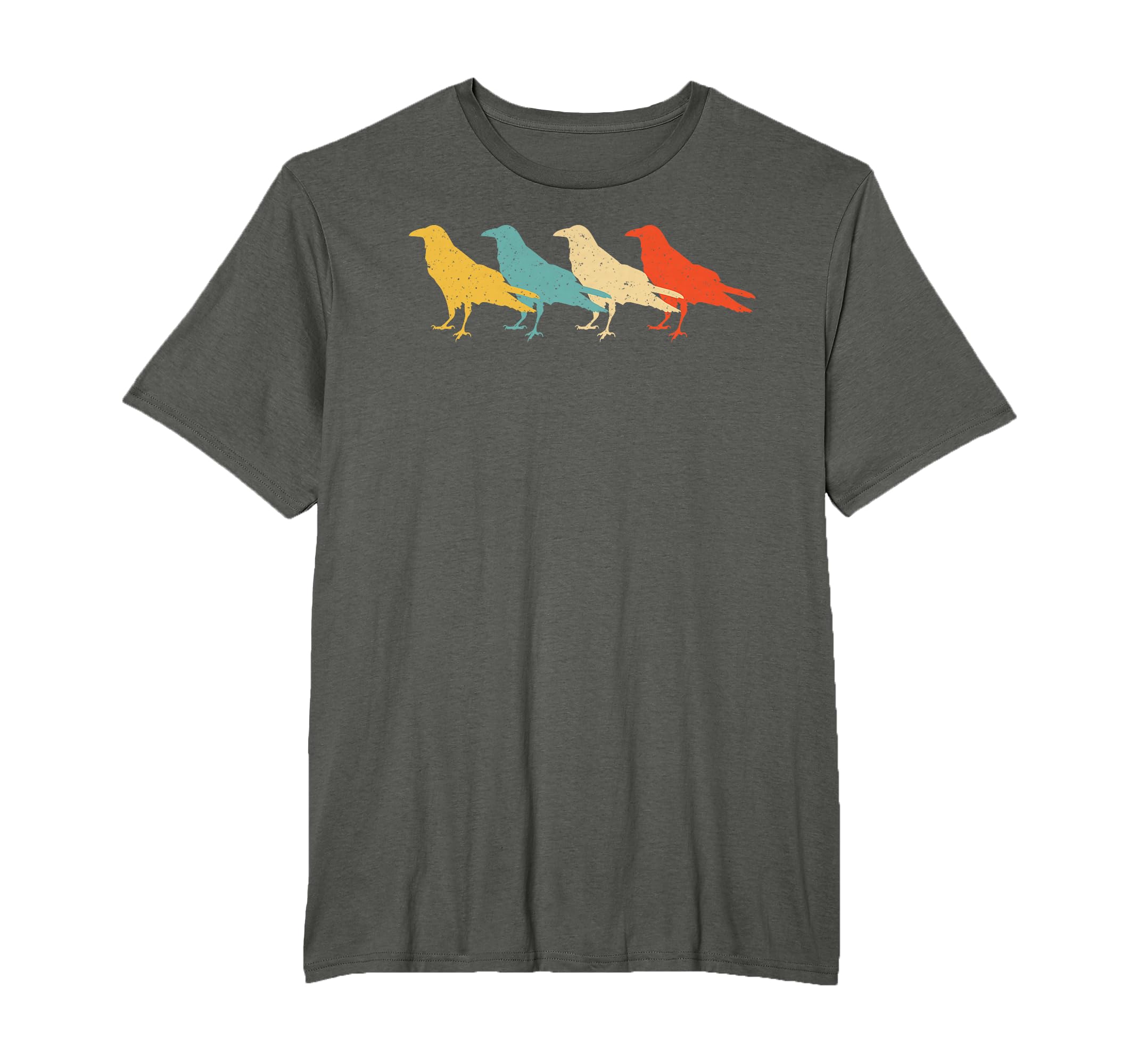Crow Raven Bird Lover 60S 70S Gift T-Shirt - Novelty Apparel Unisex - T-Shirt, Sweatshirt, Hoodie