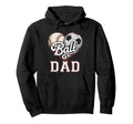 Ball Dad Baseball Soccer Heart Mom Both Hoodie - Graphic Print Men Women - T-Shirt, Sweatshirt, Hoodie