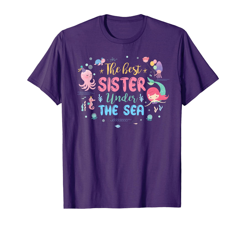 Birthday Best Sister Under Sea T-Shirt - Graphic Print Men Women - T-Shirt, Sweatshirt, Hoodie