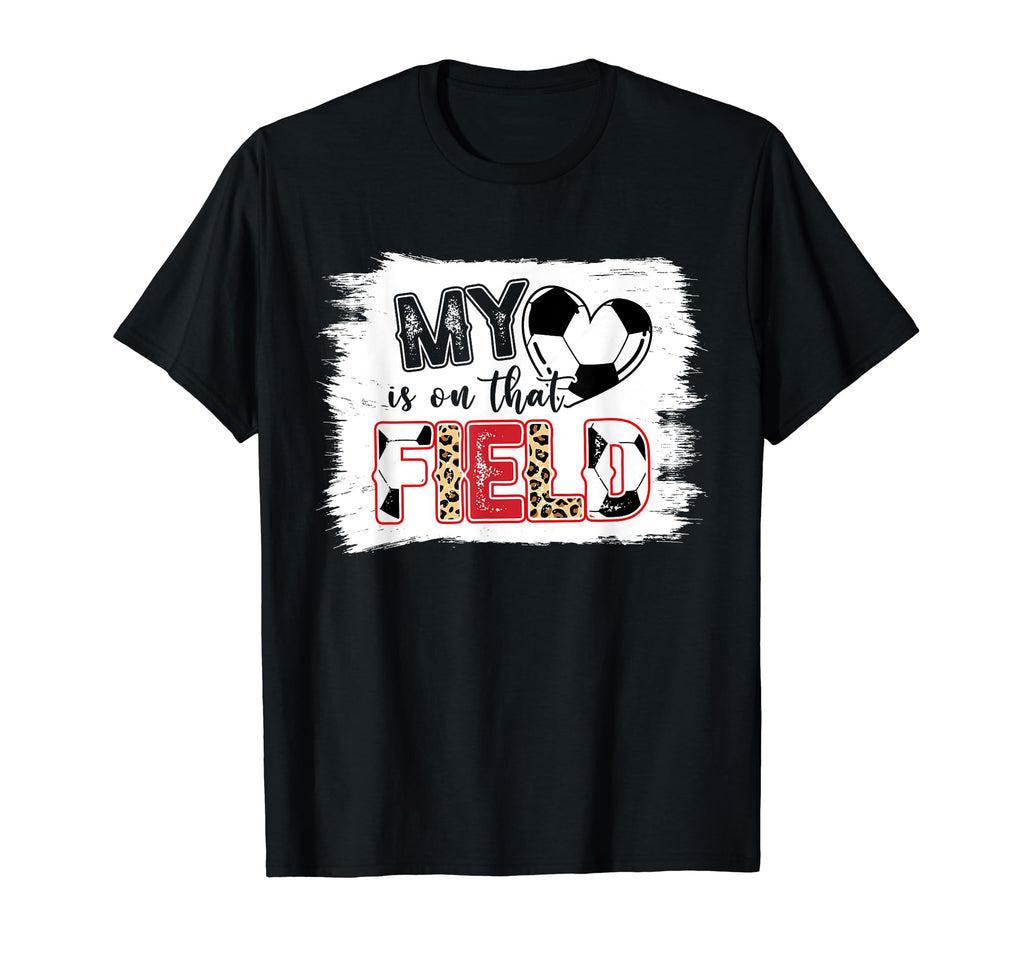 Leopard My Heart Is That Field Soccer T-Shirt - Graphic Print for Adults - T-Shirt, Sweatshirt, Hoodie