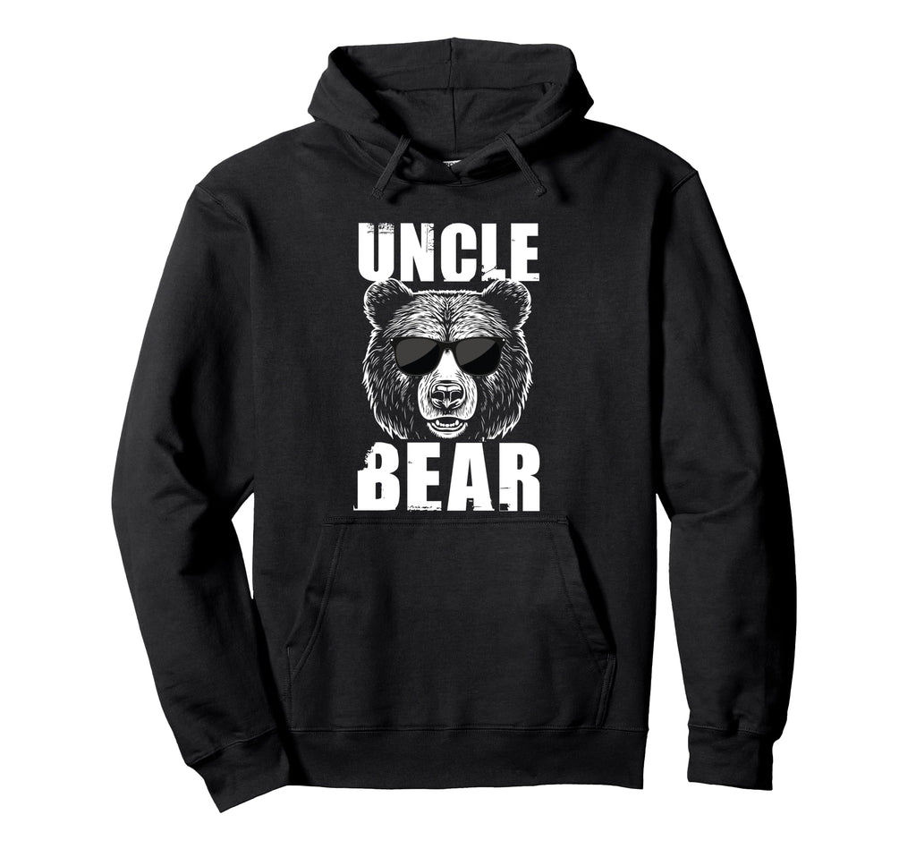 Mens Uncle Bear Sunglasses Family Hoodie - Graphic Print for Adults - T-Shirt, Sweatshirt, Hoodie