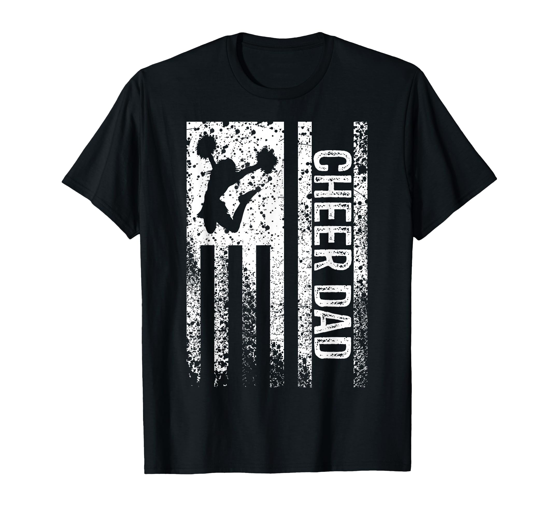 Cheer Dad American Flag Father T-Shirt - Trendy Graphic Men Women - T-Shirt, Sweatshirt, Hoodie