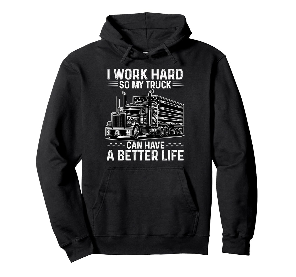 Truck Driver Art Dad Grandad Trucking Cdl Hoodie - Novelty Apparel Unisex - T-Shirt, Sweatshirt, Hoodie