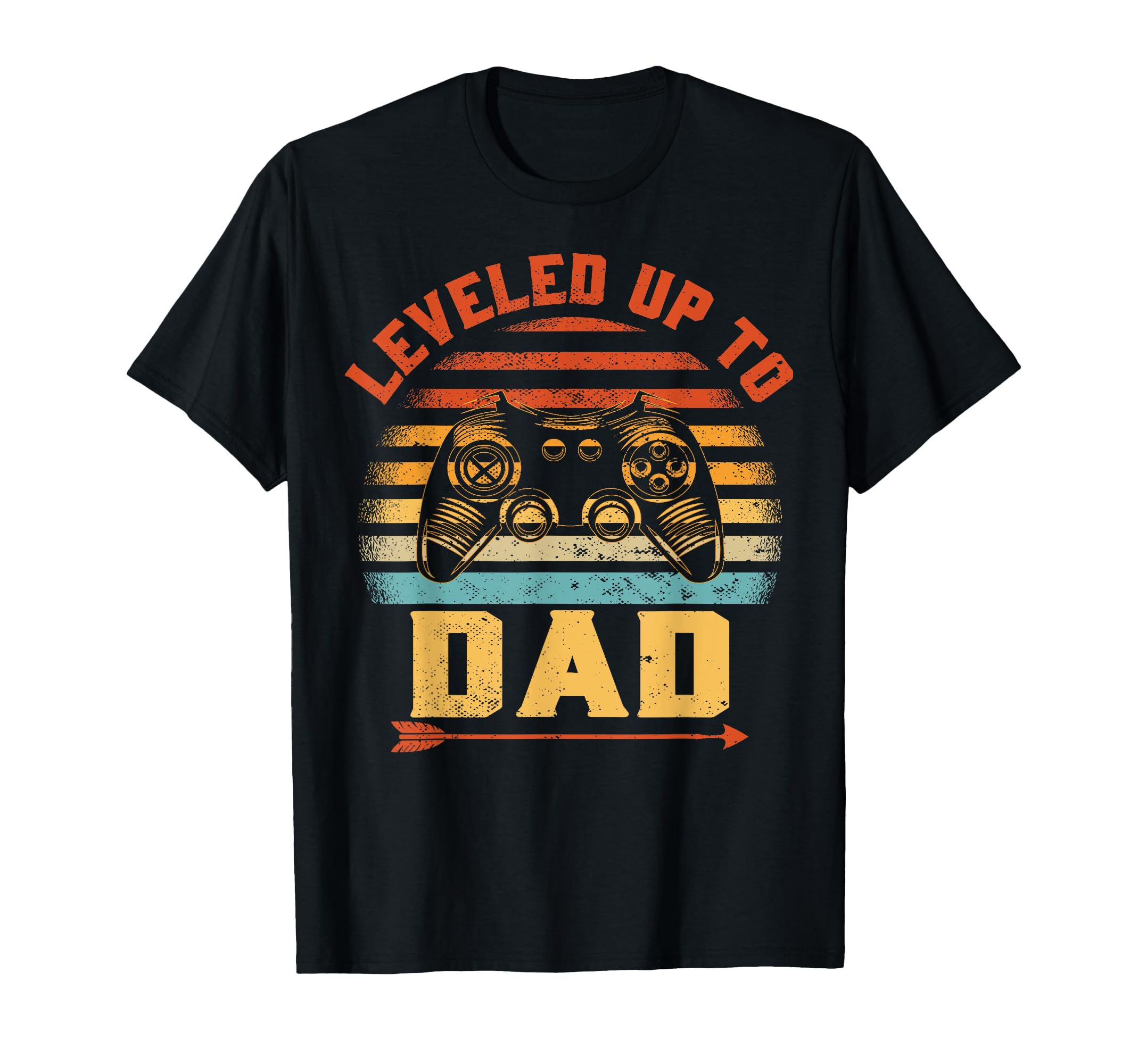 Leveled Up To Dad Gaming Gamer Pregnancy T-Shirt - Trendy Graphic Unisex - T-Shirt, Sweatshirt, Hoodie