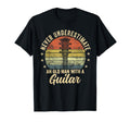 Never Underestimate Old Guitar Player T-Shirt - Minimalist Print Unisex - T-Shirt, Sweatshirt, Hoodie