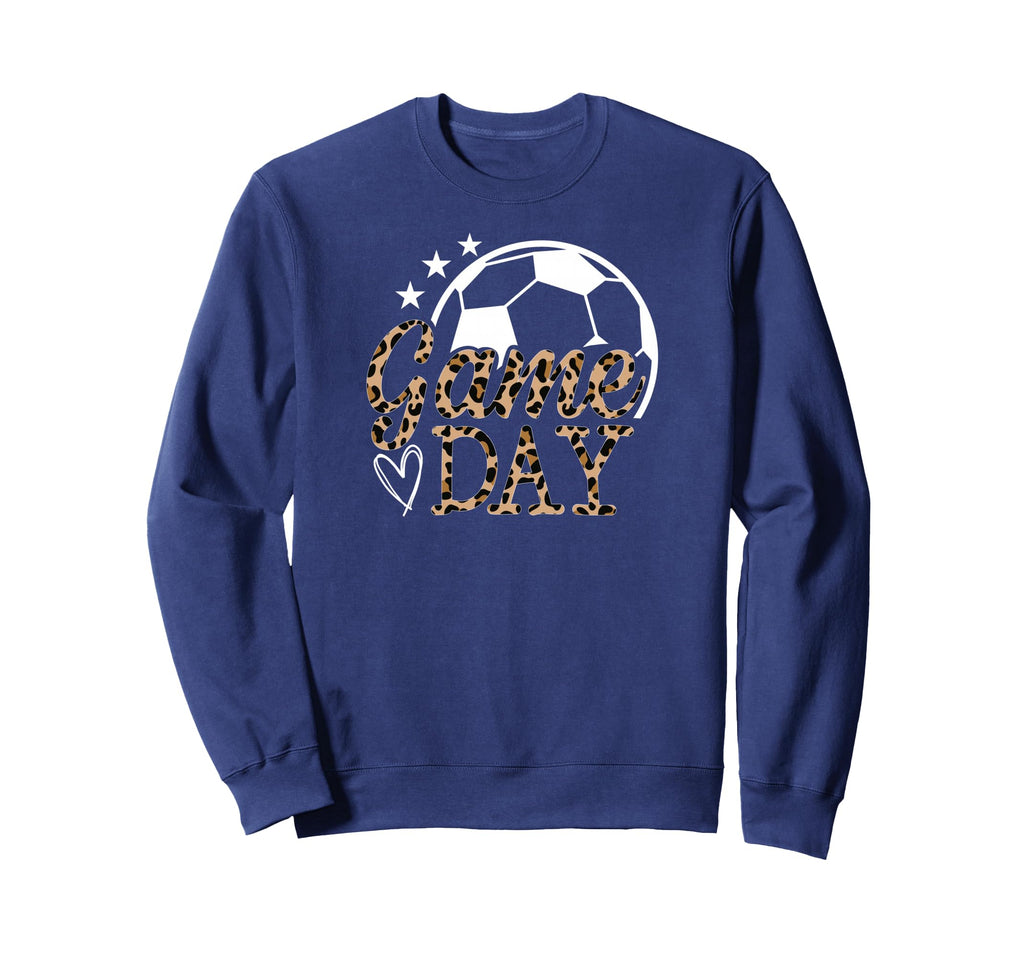 Game Day Soccer Leopard Soccer Game Sweatshirt - Aesthetic Graphic Unisex - T-Shirt, Sweatshirt, Hoodie