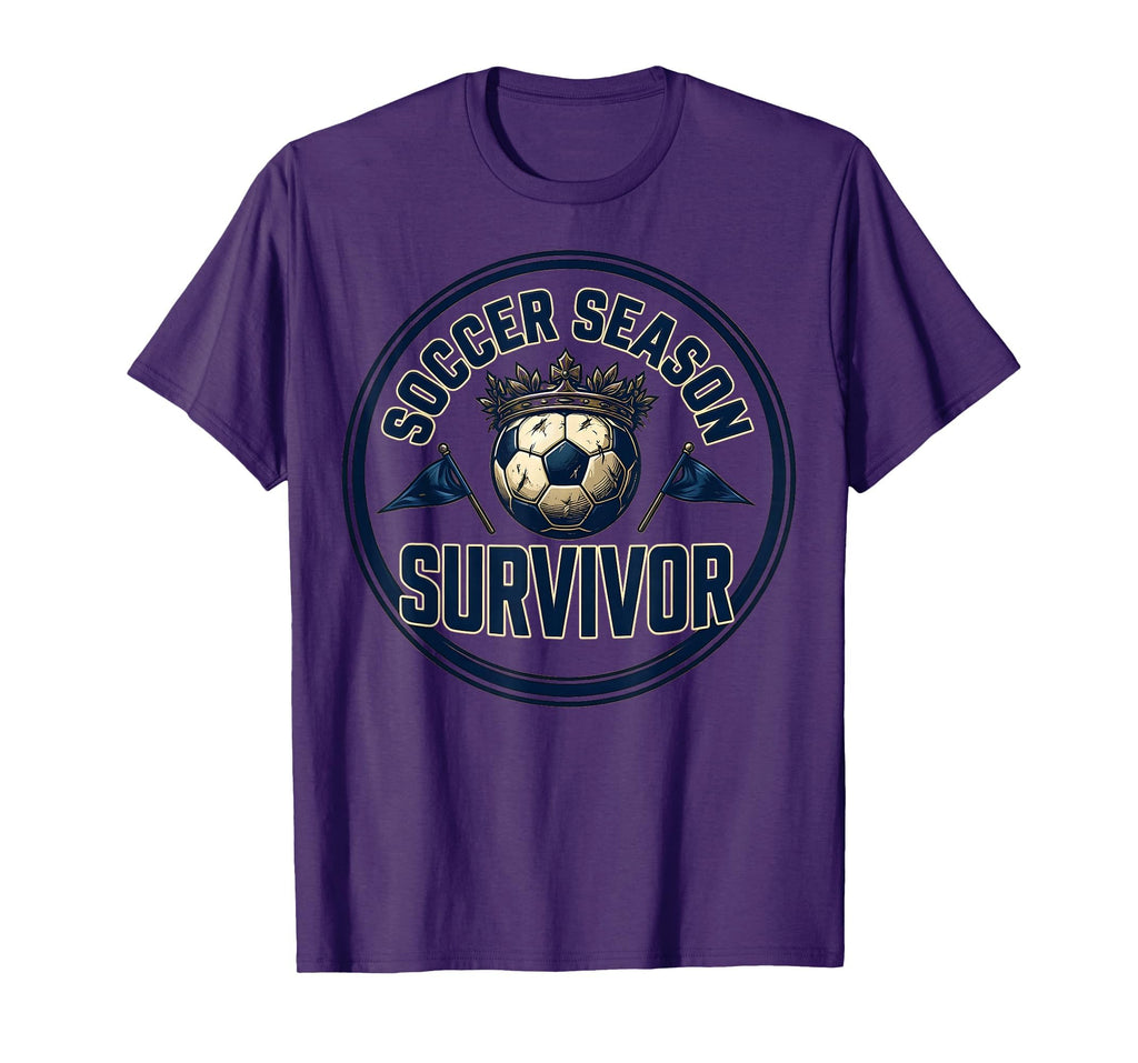 Soccer Season Survivor Funny Soccer Mom T-Shirt - Graphic Print for Adults - T-Shirt, Sweatshirt, Hoodie