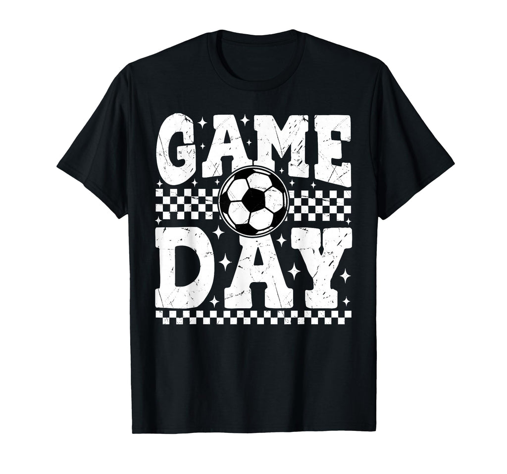 Game Day Soccer Checkered Player Sport T-Shirt - Unique Graphic Men Women - T-Shirt, Sweatshirt, Hoodie