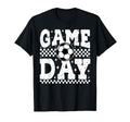 Game Day Soccer Checkered Player Sport T-Shirt - Unique Graphic Men Women - T-Shirt, Sweatshirt, Hoodie