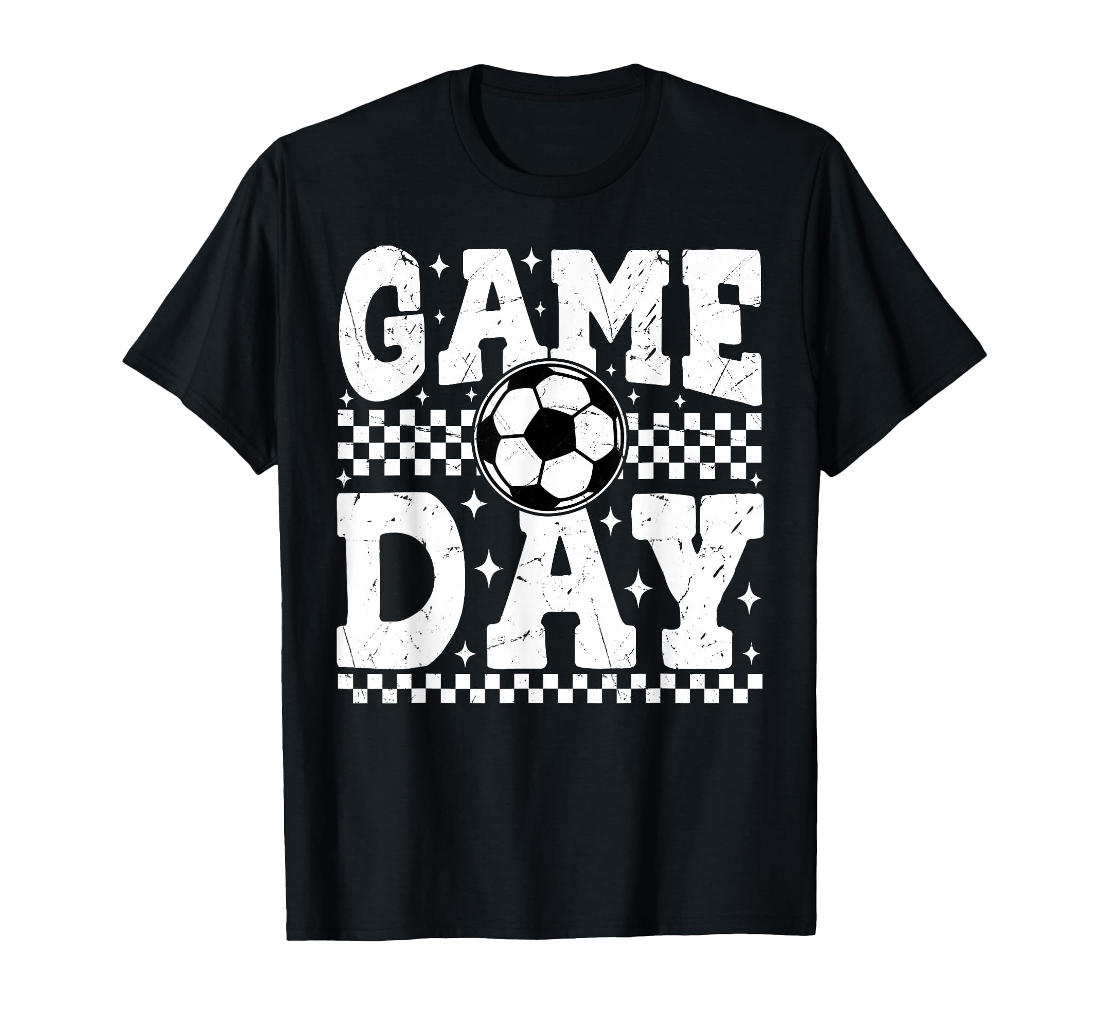 Game Day Soccer Checkered Player Sport T-Shirt - Unique Graphic Men Women - T-Shirt, Sweatshirt, Hoodie
