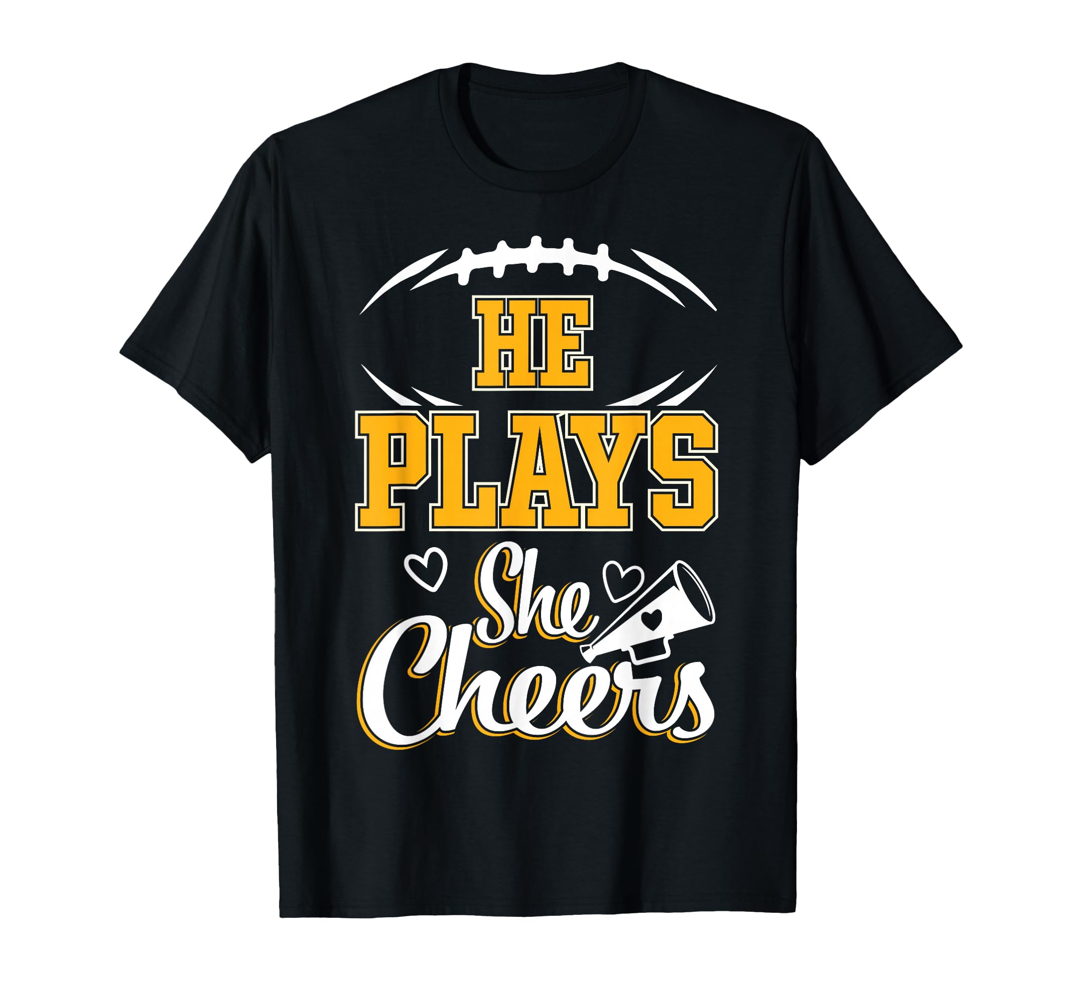 Football And Cheer Mom Cheerleading T-Shirt - Graphic Print for Adults - T-Shirt, Sweatshirt, Hoodie