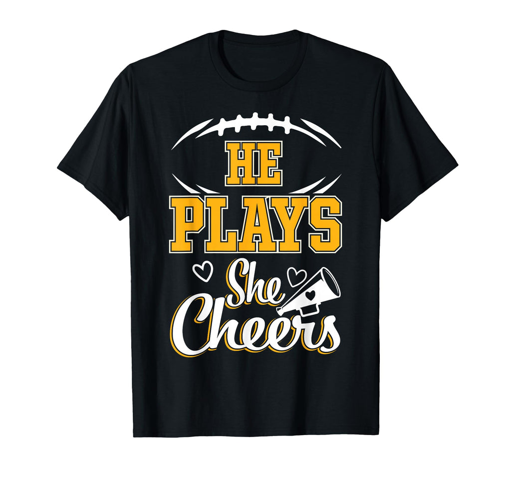 Football And Cheer Mom Cheerleading T-Shirt - Aesthetic Graphic Men Women - T-Shirt, Sweatshirt, Hoodie