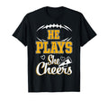 Football And Cheer Mom Cheerleading T-Shirt - Aesthetic Graphic Men Women - T-Shirt, Sweatshirt, Hoodie