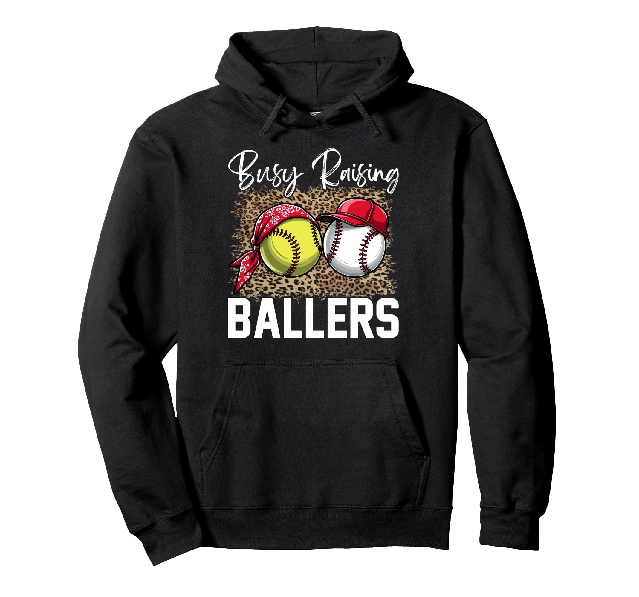 Leopard Busy Raising Ballers Hoodie - Casual Everyday Wear Men Women - T-Shirt, Sweatshirt, Hoodie