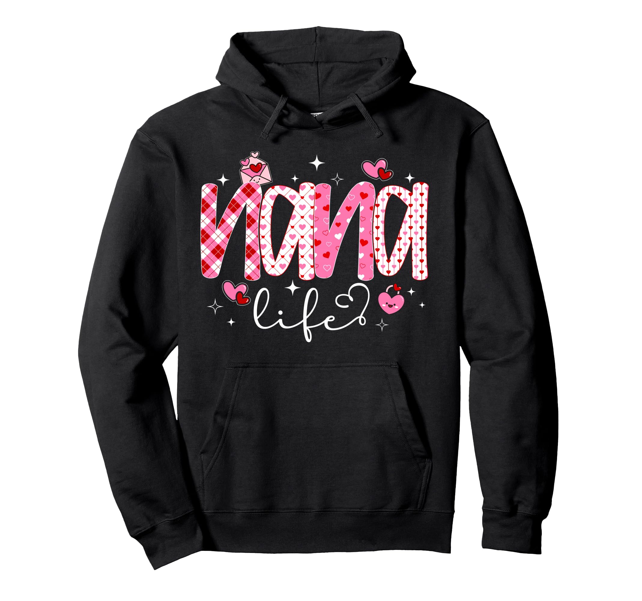 Nana Life Valentine Nana Valentines Hoodie - Minimalist Print for Adults - T-Shirt, Sweatshirt, Hoodie