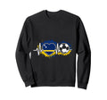 Heartbeat Curacao Flag Soccer Fan Sweatshirt - Minimalist Print Unisex - T-Shirt, Sweatshirt, Hoodie