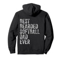Best Bearded Softball Dad Fathers Day Hoodie - Novelty Apparel for Adults - T-Shirt, Sweatshirt, Hoodie