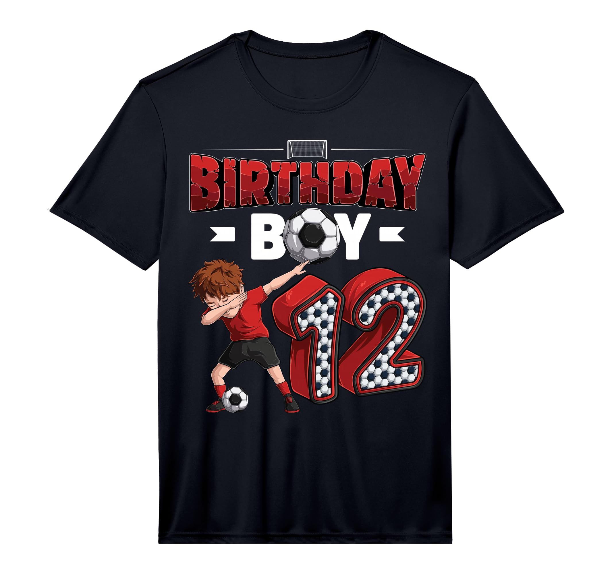 Dabbing 12 Year Old Soccer Player 12Th T-Shirt - Graphic Print Unisex - T-Shirt, Sweatshirt, Hoodie