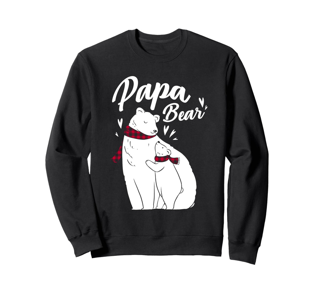 Papa Bear Pajama Red Buffalo Plaid Sweatshirt - Aesthetic Graphic Unisex - T-Shirt, Sweatshirt, Hoodie
