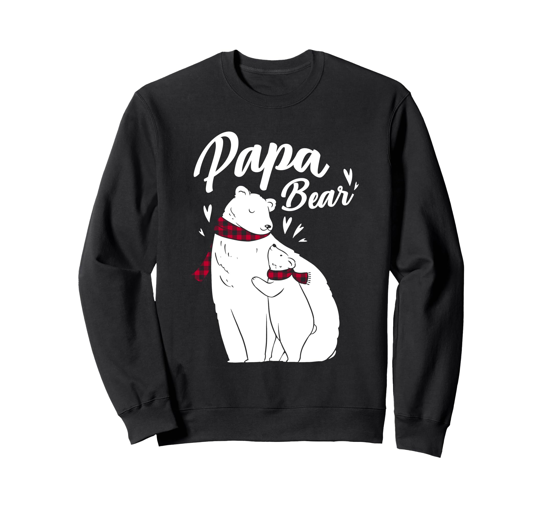 Papa Bear Pajama Red Buffalo Plaid Sweatshirt - Aesthetic Graphic Unisex - T-Shirt, Sweatshirt, Hoodie
