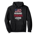 Dad Husband Trucker Legend Father Hoodie - Unique Graphic Men Women - T-Shirt, Sweatshirt, Hoodie