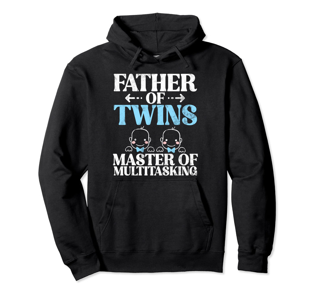 Father Twins Master Multitasking Twin Dad Hoodie - Minimalist Print Unisex - T-Shirt, Sweatshirt, Hoodie