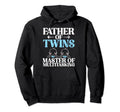 Father Twins Master Multitasking Twin Dad Hoodie - Minimalist Print Unisex - T-Shirt, Sweatshirt, Hoodie