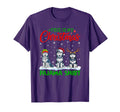 Santa Hat Reindeer Siberian Husky Dog T-Shirt - Minimalist Print Unisex - T-Shirt, Sweatshirt, Hoodie