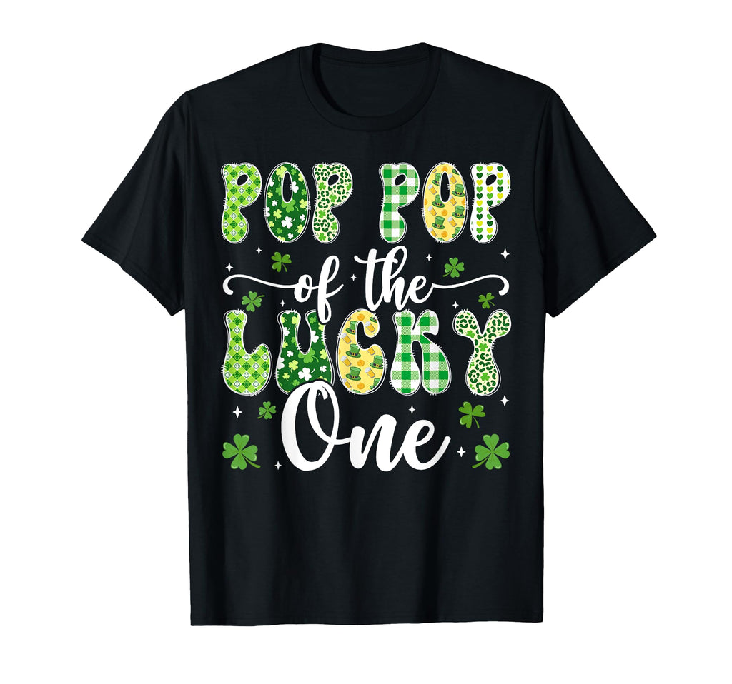 Pop Pop Lucky One First Birthday St T-Shirt - Novelty Apparel Men Women - T-Shirt, Sweatshirt, Hoodie
