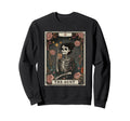 Aunt Tarot Card Skeleton Aunty Coffee Sweatshirt - Unique Graphic Unisex - T-Shirt, Sweatshirt, Hoodie