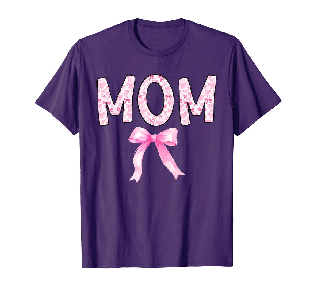 Mom Birthday Squad Matching Coquette Bow T-Shirt - Graphic Print Unisex - T-Shirt, Sweatshirt, Hoodie