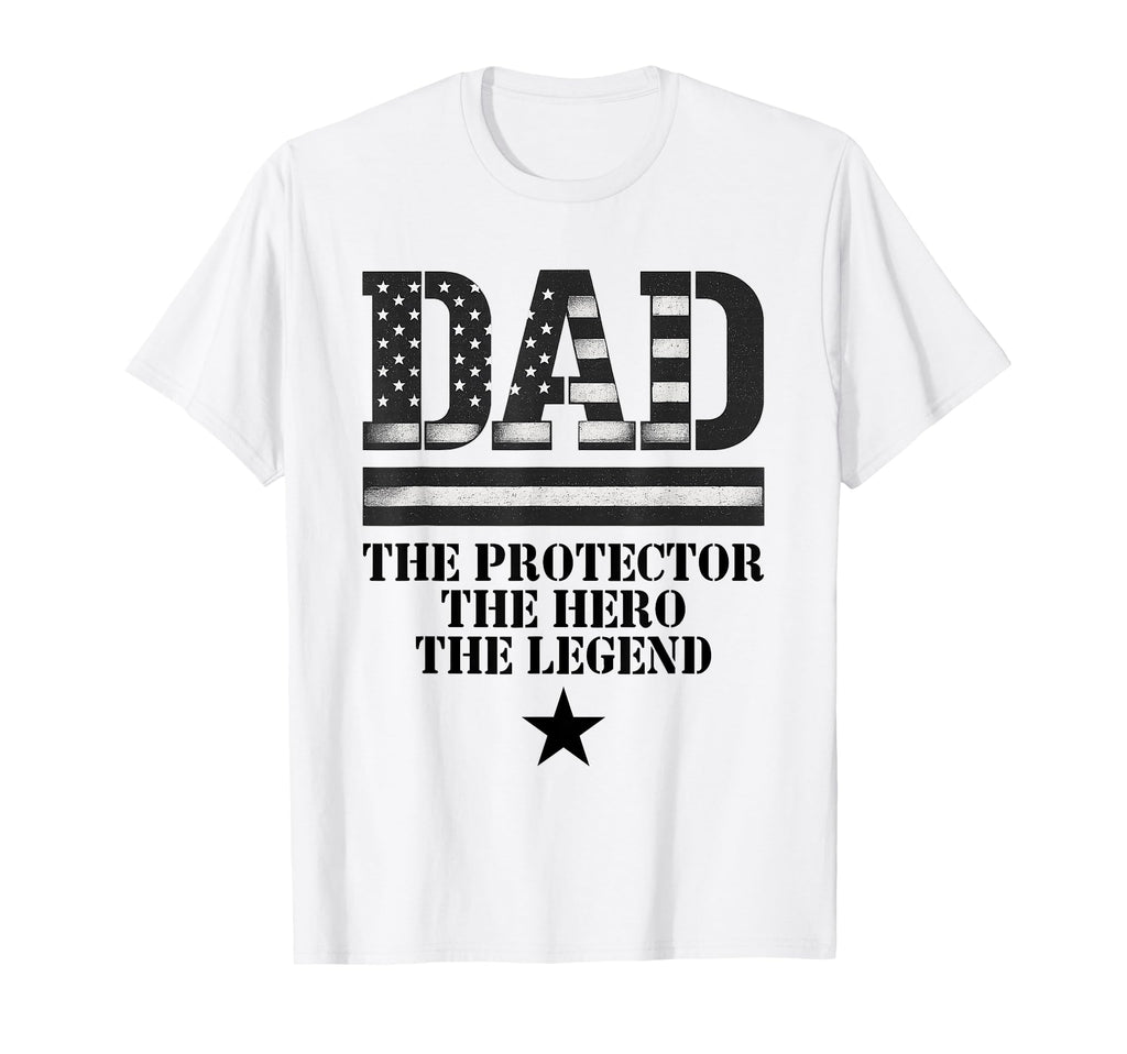 Patriotic Military Dad Stencil Flag T-Shirt - Trendy Graphic Unisex - T-Shirt, Sweatshirt, Hoodie