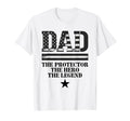 Patriotic Military Dad Stencil Flag T-Shirt - Trendy Graphic Unisex - T-Shirt, Sweatshirt, Hoodie