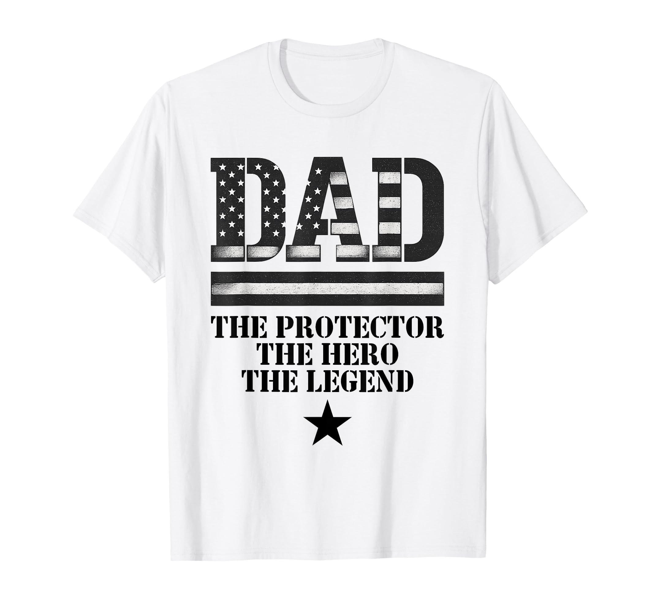 Patriotic Military Dad Stencil Flag T-Shirt - Trendy Graphic Unisex - T-Shirt, Sweatshirt, Hoodie