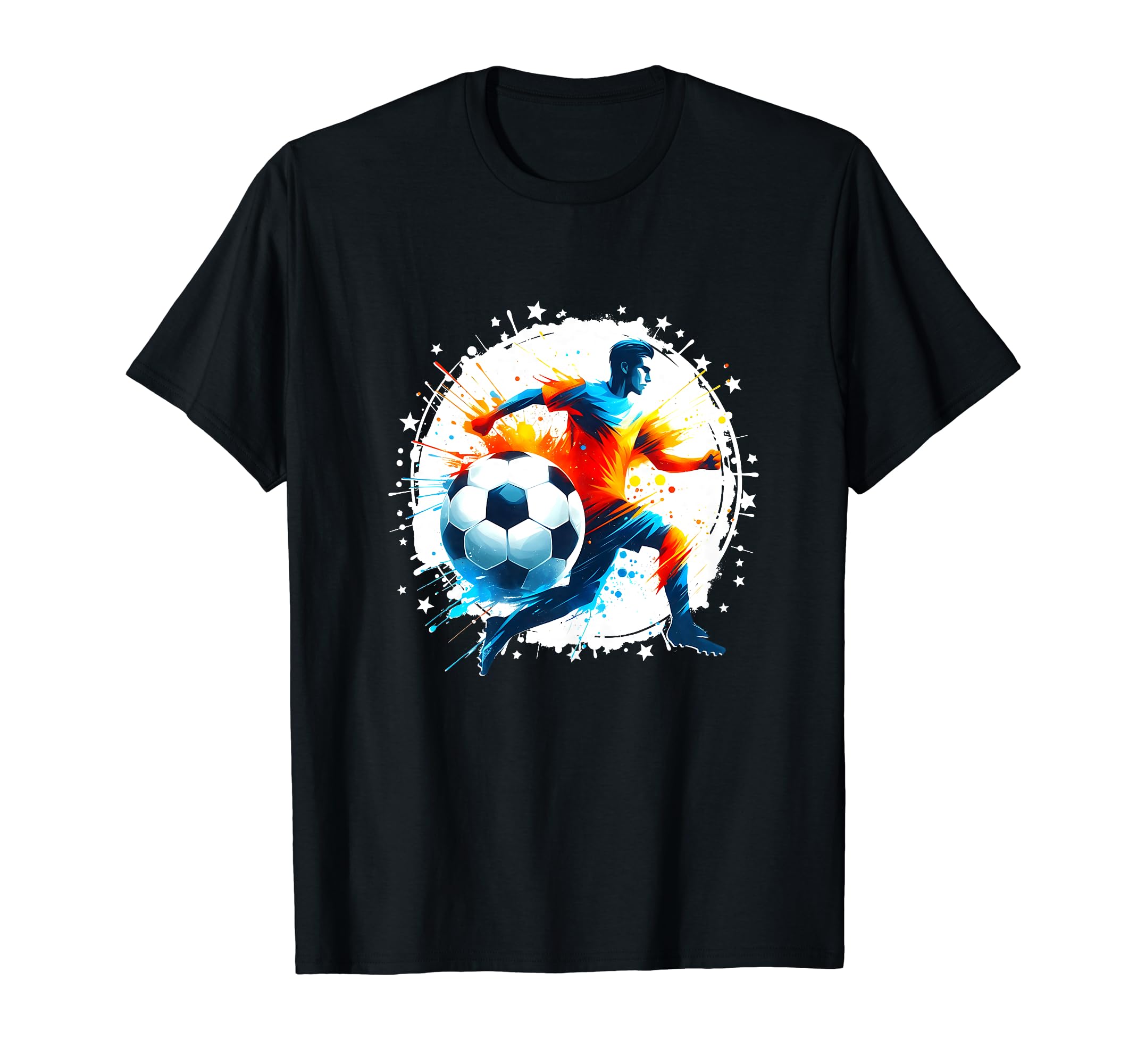 Soccer Soccer Ball Soccer Player T-Shirt - Custom Art Print Men Women - T-Shirt, Sweatshirt, Hoodie