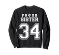 Number 34 Custom Proud Soccer Futbol Sweatshirt - Unique Graphic Men Women - T-Shirt, Sweatshirt, Hoodie