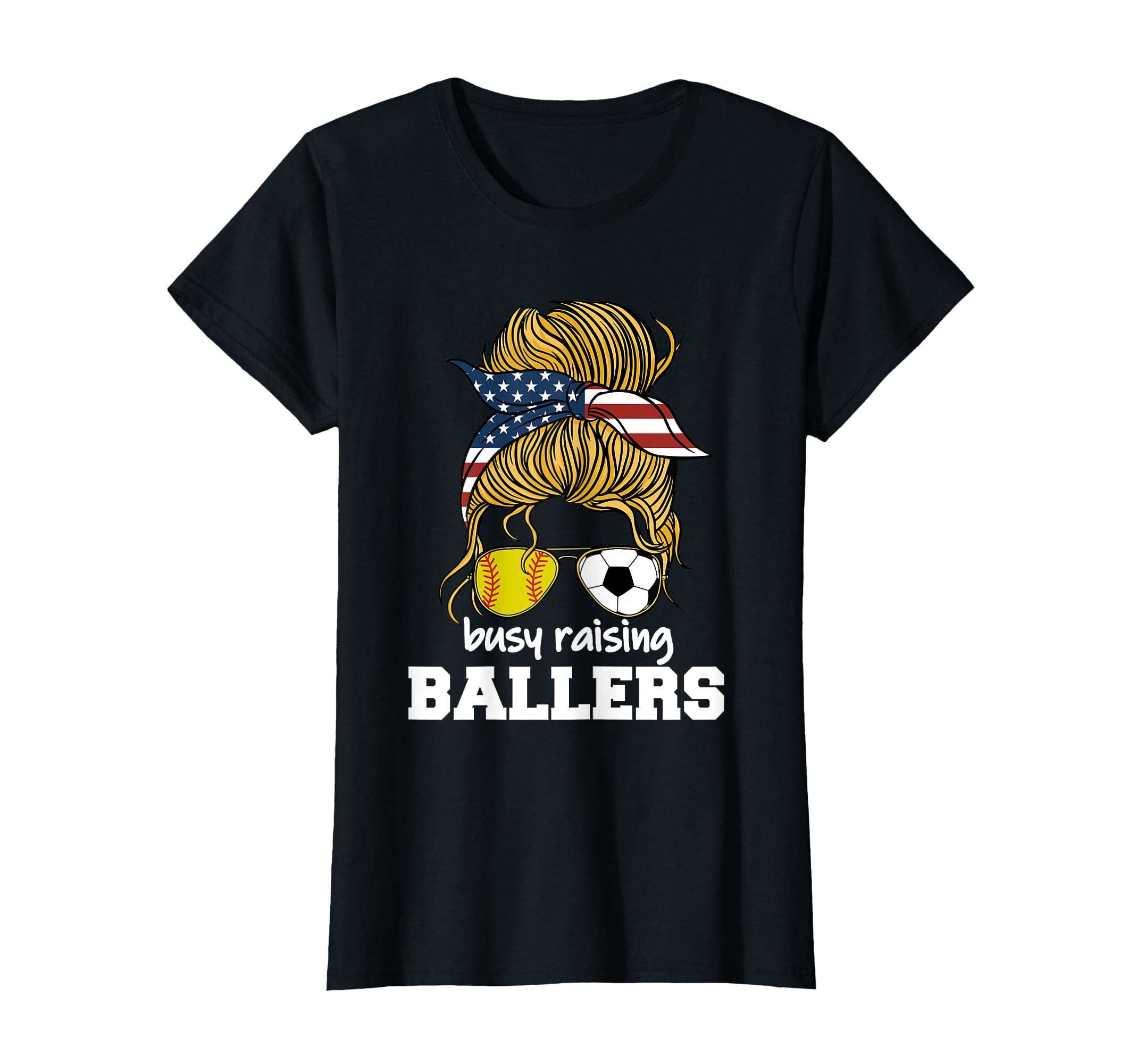 Softball And Soccer Mom Busy Raising T-Shirt - Minimalist Print for Adults - T-Shirt, Sweatshirt, Hoodie