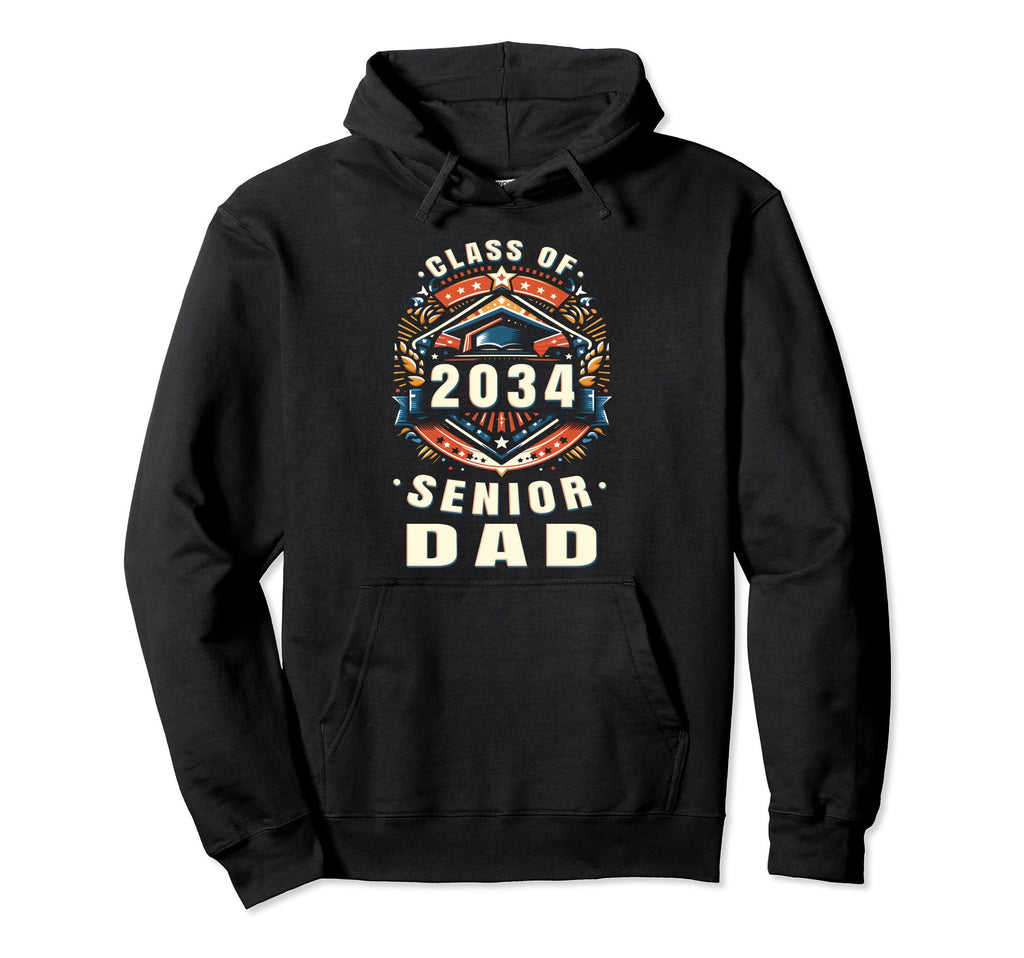 Proud Dad Class 2034 Dad 2034 Graduate Hoodie - Unique Graphic Unisex - T-Shirt, Sweatshirt, Hoodie
