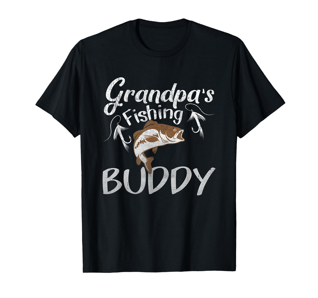 Grandpas Fishing Buddy Grandson T-Shirt - Casual Everyday Wear Men Women - T-Shirt, Sweatshirt, Hoodie