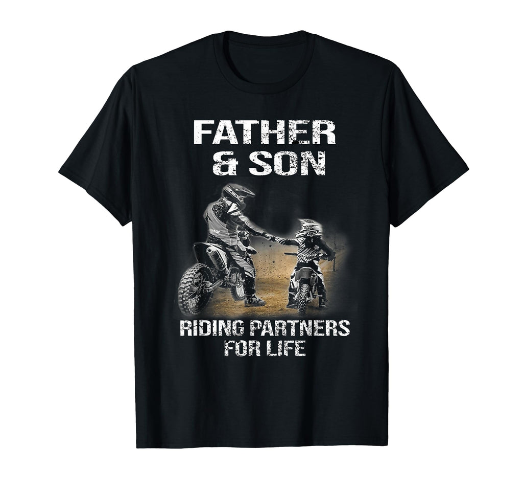 Motocross Father And Son Riding T-Shirt - Graphic Print for Adults - T-Shirt, Sweatshirt, Hoodie