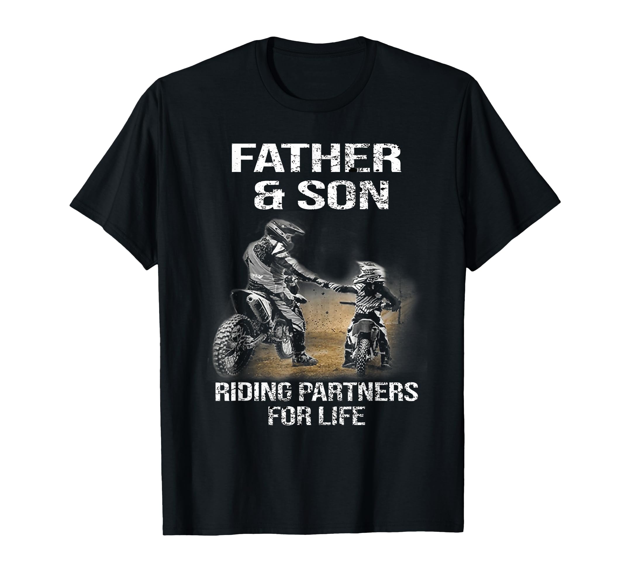 Motocross Father And Son Riding T-Shirt - Graphic Print for Adults - T-Shirt, Sweatshirt, Hoodie