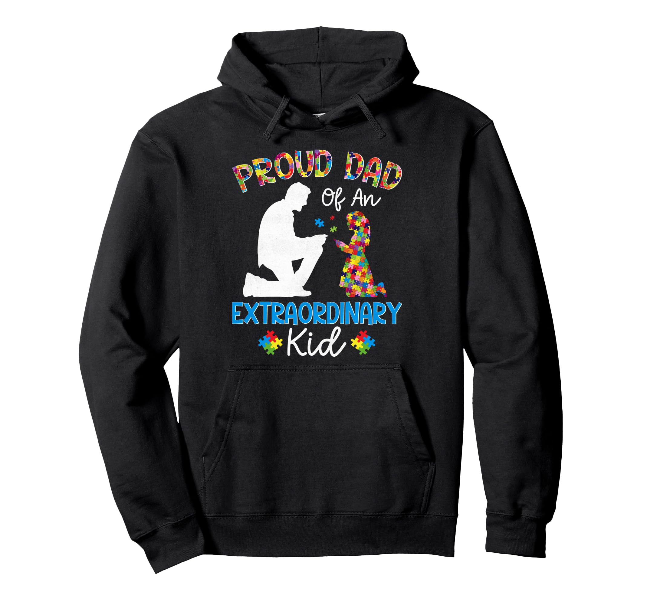 Autism Awareness Father Autistic Hoodie - Minimalist Print for Adults - T-Shirt, Sweatshirt, Hoodie