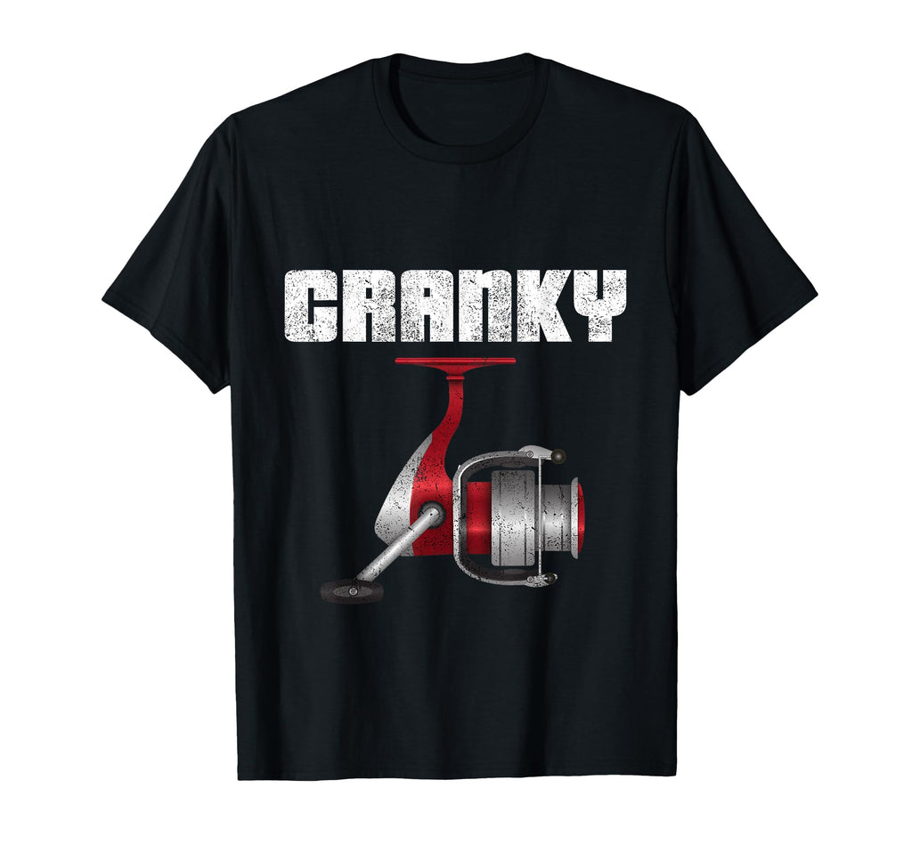 Funny Fishing Cranky Fishing Reel Fish T-Shirt - Unique Graphic Men Women - T-Shirt, Sweatshirt, Hoodie