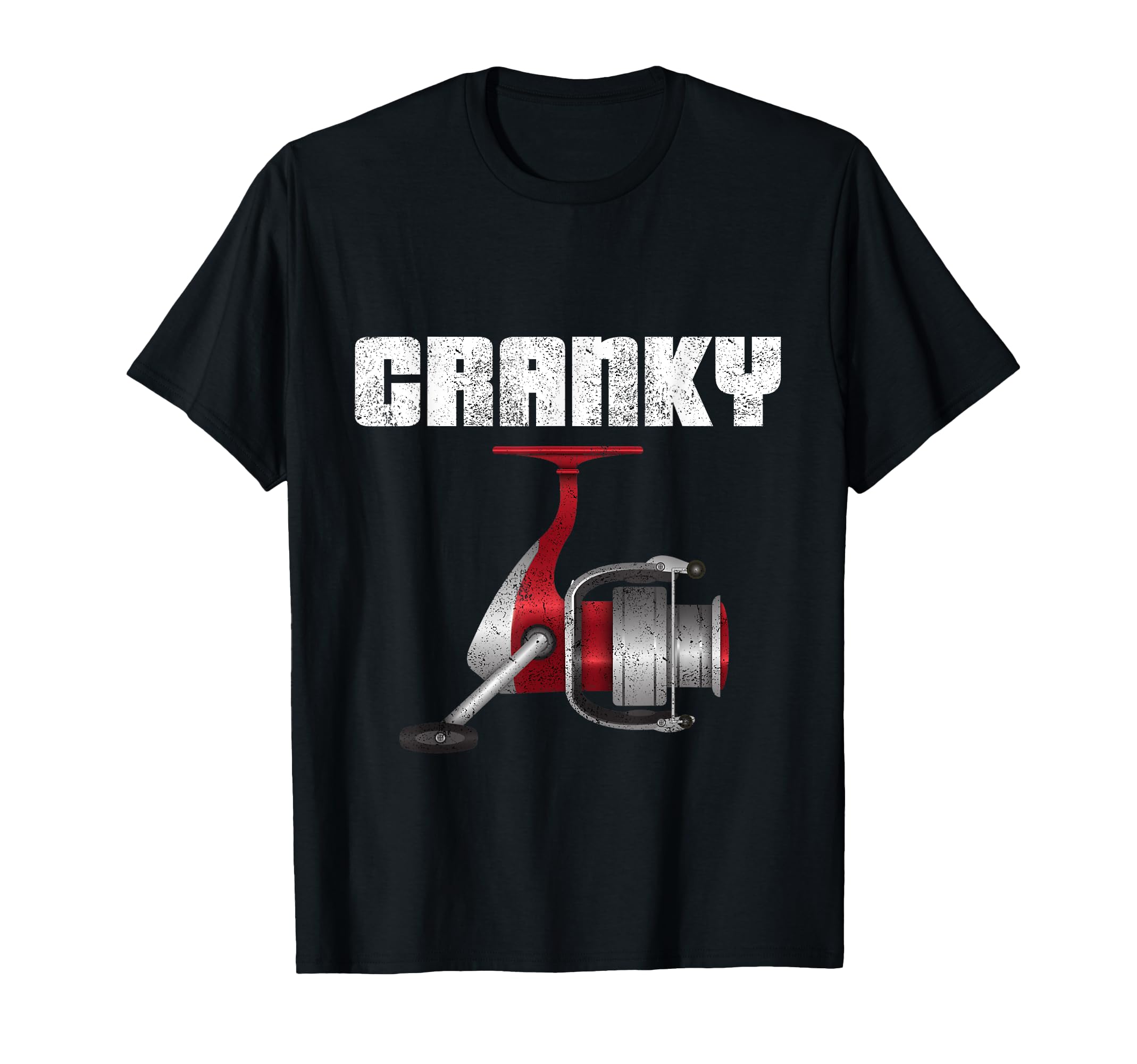 Funny Fishing Cranky Fishing Reel Fish T-Shirt - Unique Graphic Men Women - T-Shirt, Sweatshirt, Hoodie
