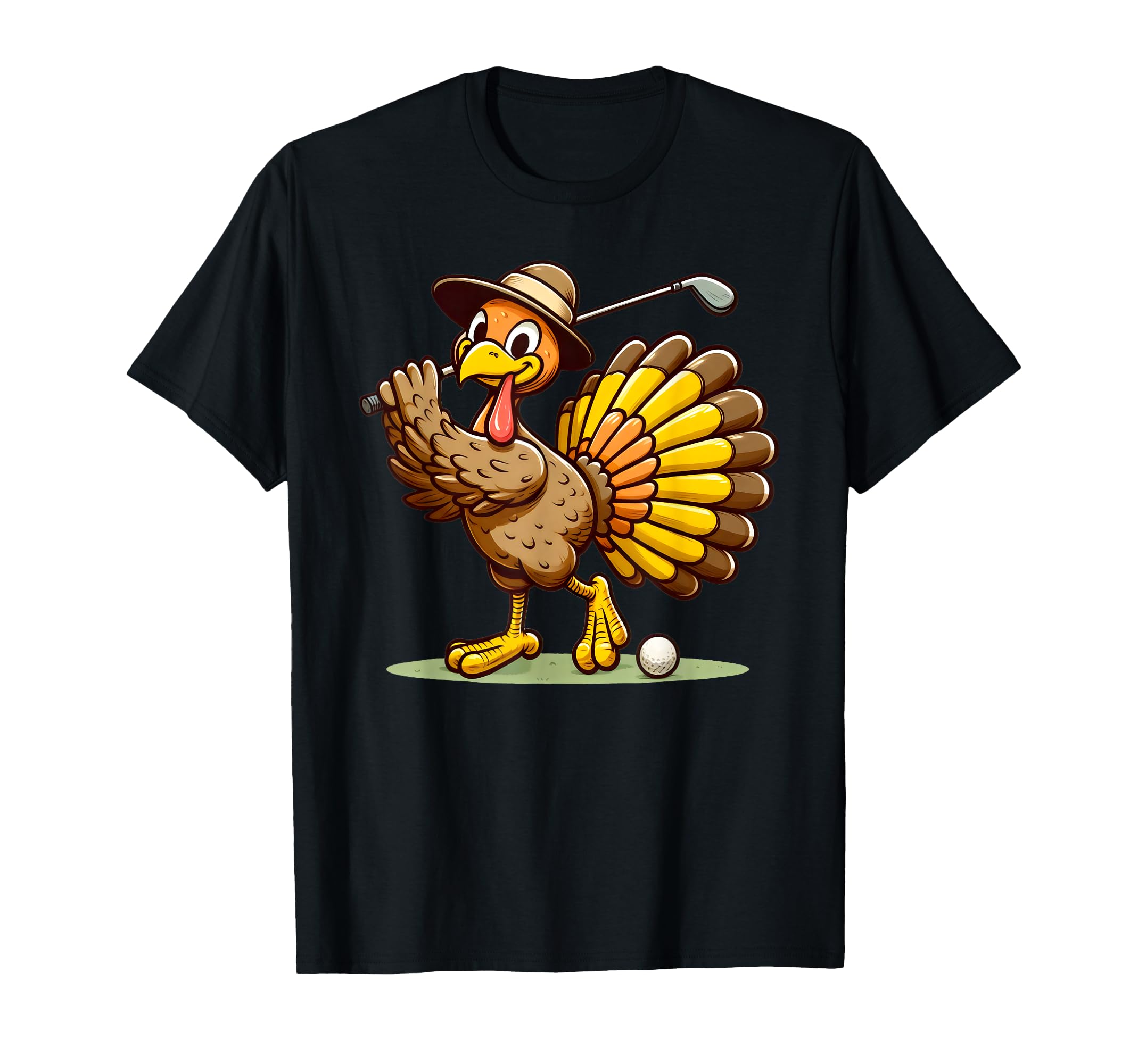 Turkey Golf Thanksgiving Golfer Turkey T-Shirt - Unique Graphic Men Women - T-Shirt, Sweatshirt, Hoodie