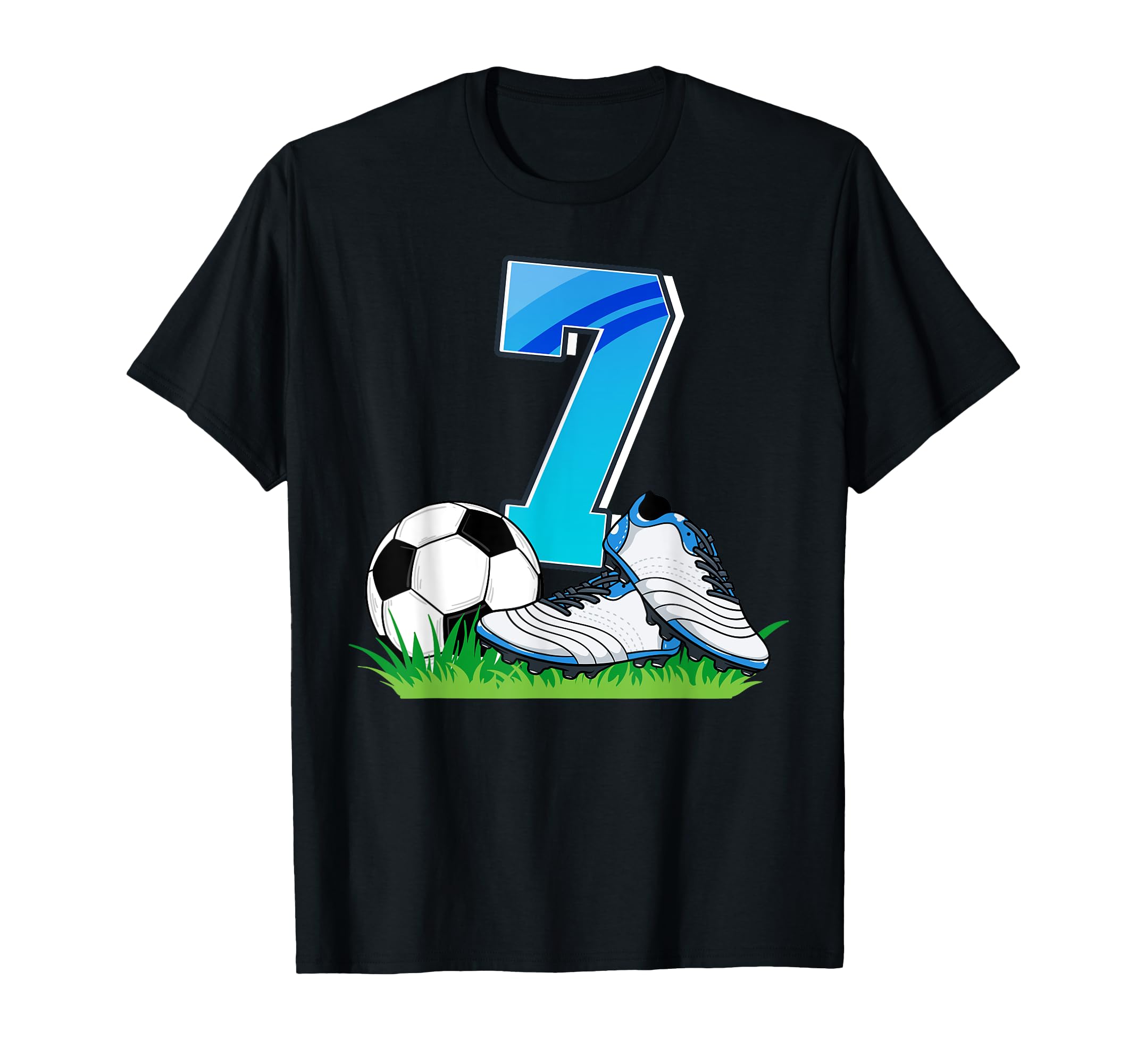 7Th Birthday Football Soccer 7 Years Old T-Shirt - Trendy Graphic Men Women - T-Shirt, Sweatshirt, Hoodie