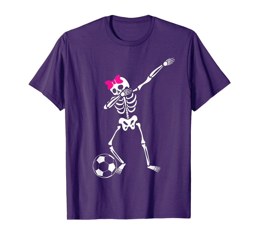 Dabbing Skeleton Soccer Halloween T-Shirt - Graphic Print for Adults - T-Shirt, Sweatshirt, Hoodie